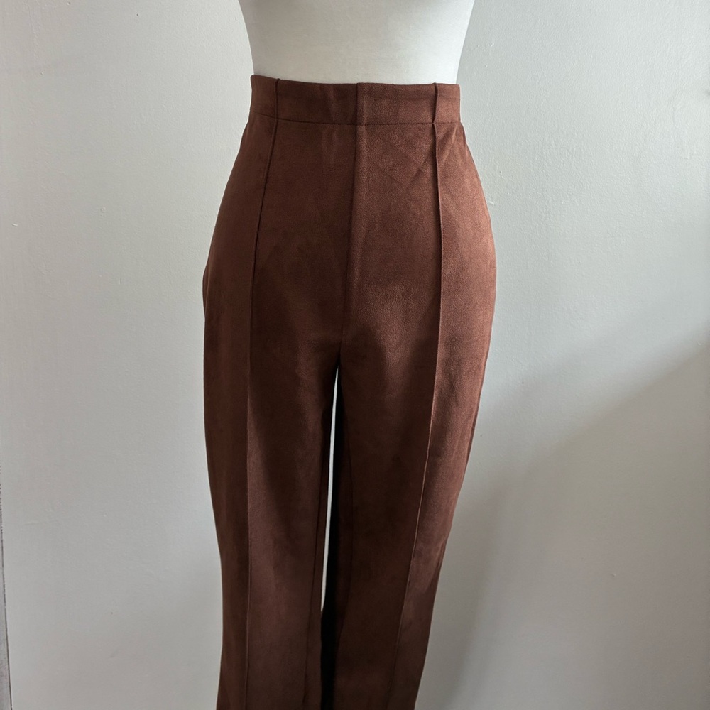 High-Waisted Faux Suede Leggings